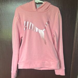 Puma Pink Boxy Hoodie Sweatshirt